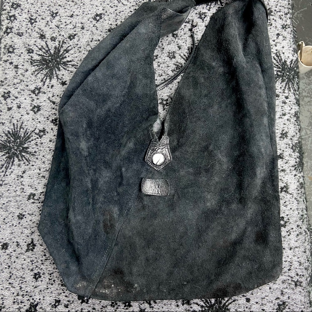 Genuine Leather Bindle Hobo Bag - Picture 11 of 13